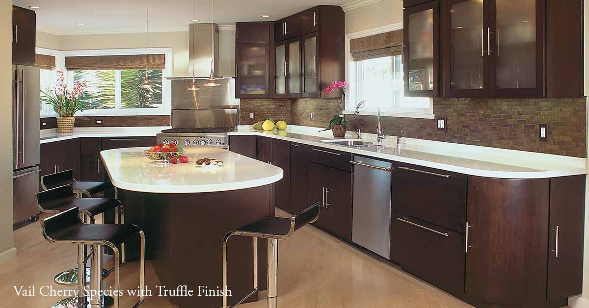 Vail Kitchen Cabinets with Truffle Stain on Cherry Wood